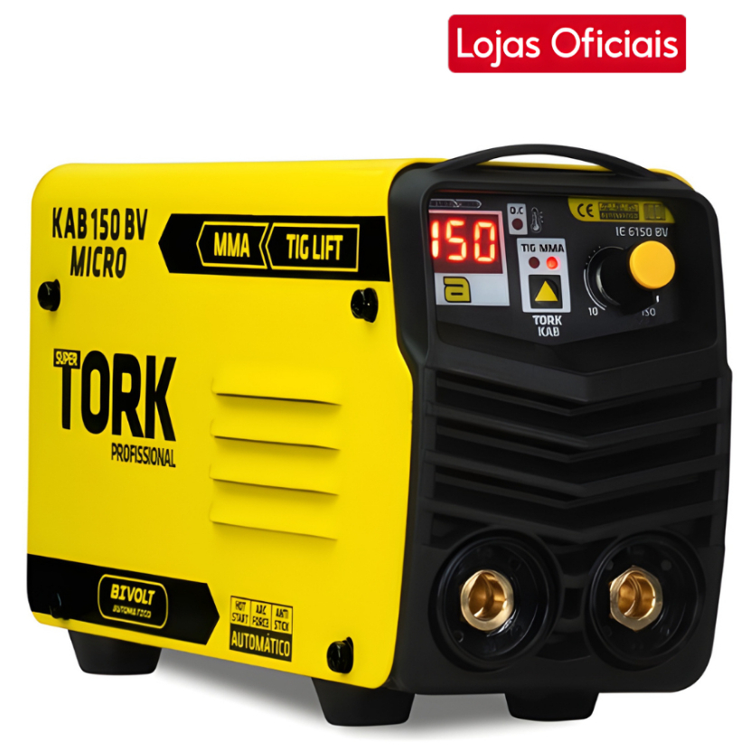 Máquina Inversora de Solda 3 em 1 Tork 160A MIG Sem Gás TIG MMA Bivolt - Suporta Rolo 5kg