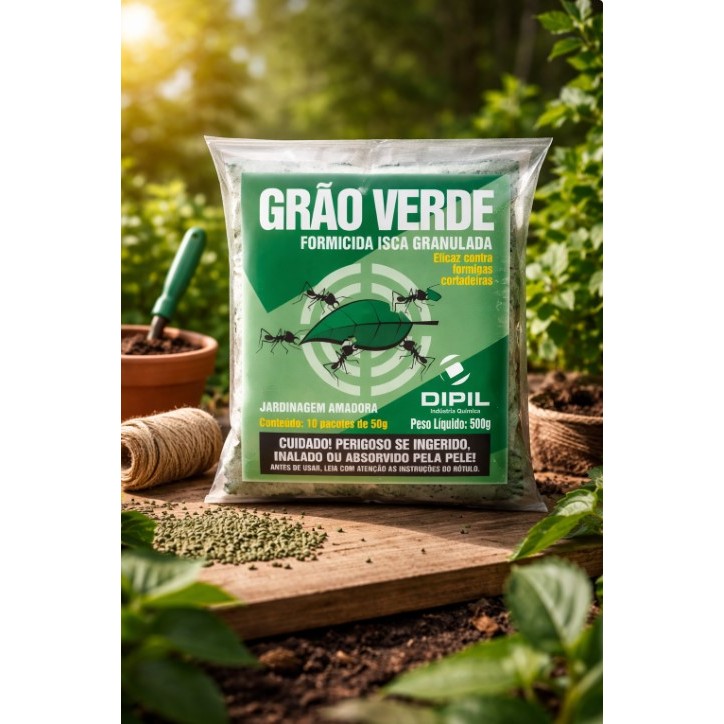 Isca Formicida Grão Verde 500g Para Formigas Cortadeiras | Jardim e Plantações