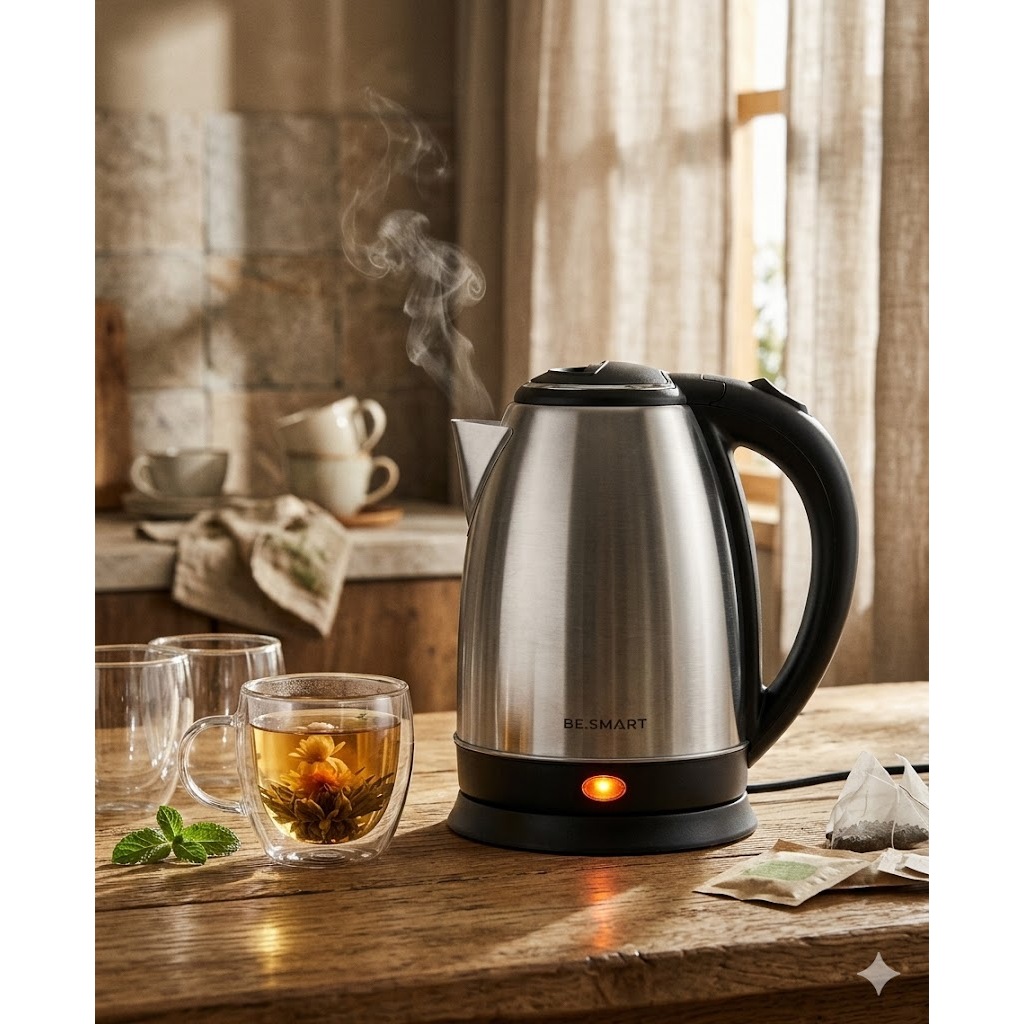 Chaleira Fervedor Eletrico De Agua 1,8l Inox Be Smart 127v