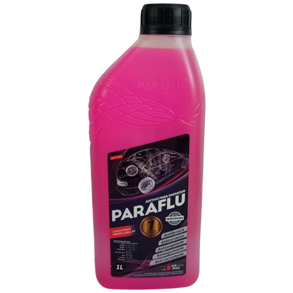 Aditivo Radiador Hibrido Concentrado Rosa 1 Litro - Veiculos Leve / Pesado / Agricola / Nautico - Paraflu 10-3054