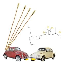 Jogo De Canos Freio Para As Rodas Traseiras Fusca