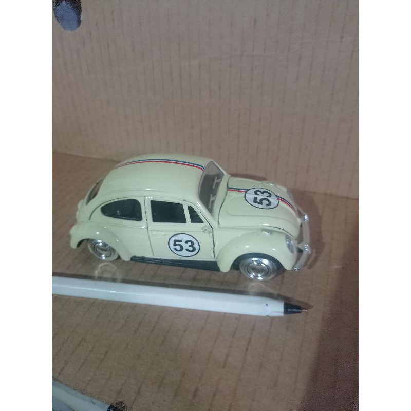 Carrinho Miniatura Fusca Herbie 1963 Metal Fricção