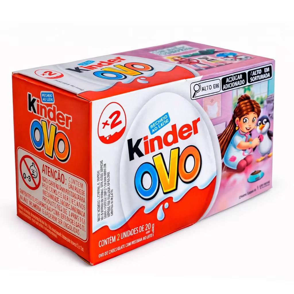 Chocolate Kinder Ovo Surpresa Caixa Com 2 Unidades de 20g