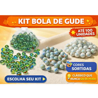 Bola de Gude Kit 24 48 50 100 Unidades 16mm 25mm Sortidas Vidro Brinquedo Clássico Infantil em Oferta na Shopee