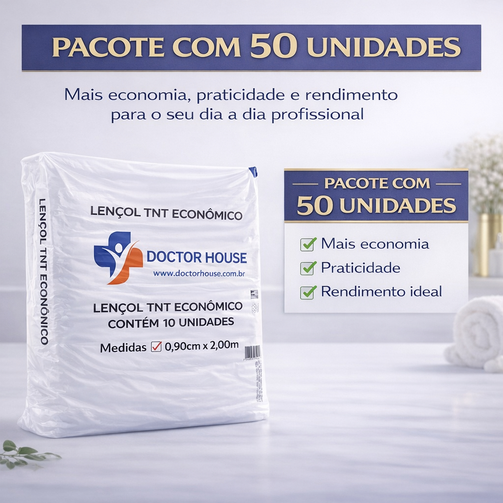 50 Lençol Descartável TNT Branco Maca com Elástico Gramatura 20 leve 2,00x0,90 Uso Clínico Consultório em Oferta na Shopee