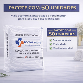 50 Lençol Descartável TNT Branco Maca com Elástico Gramatura 20 leve 2,00x0,90 Uso Clínico Consultório em Oferta na Shopee