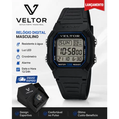 Promoção Relógio De Pulso Digital – Simples A prova D'água e perfeito para o dia a dia - Pronta Entrega