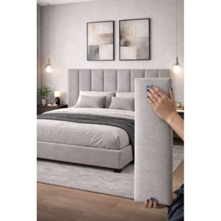 Cabeceira Estofada Modulada 45x20cm | Painel Cabeceira Cama Solteiro Casal Queen King | Auto Adesiva em Oferta na Shopee