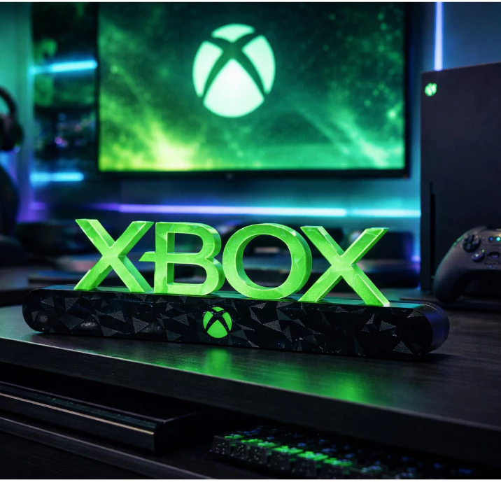 Letreiro Gamer XBOX Decorativo | Placa Geek PS5 para Decoração de Game Room