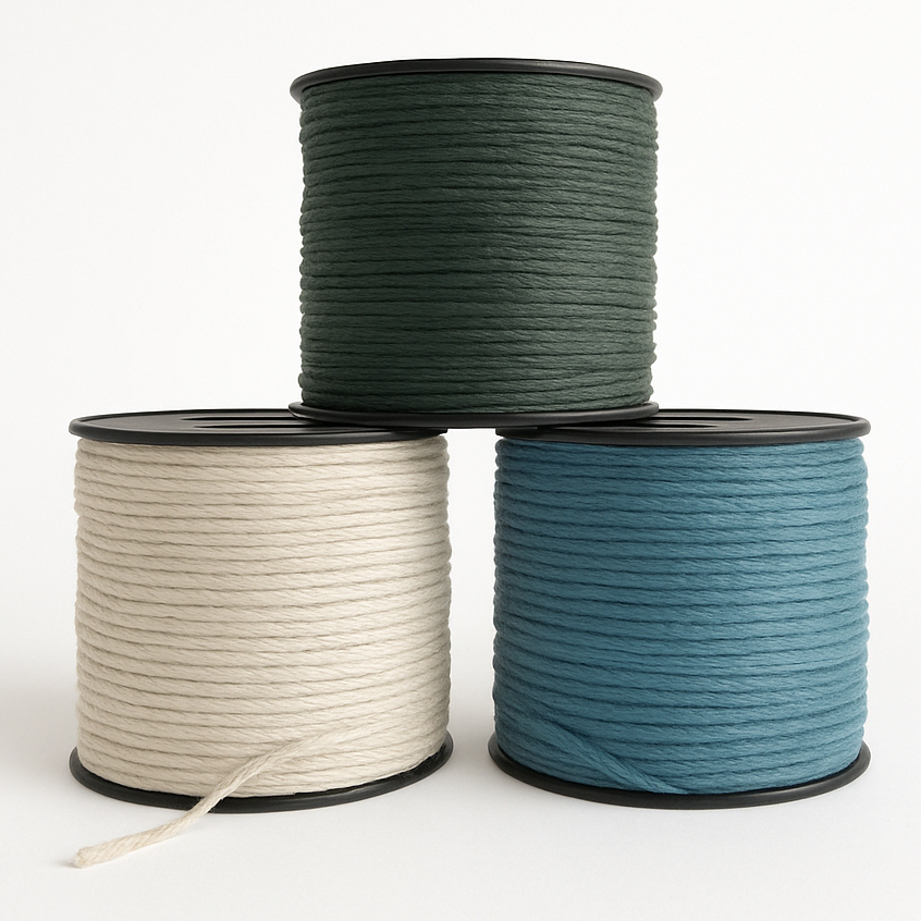 Cordão Cordão 4mm 100m Cores Algodão Trançado Artesanato Macrame