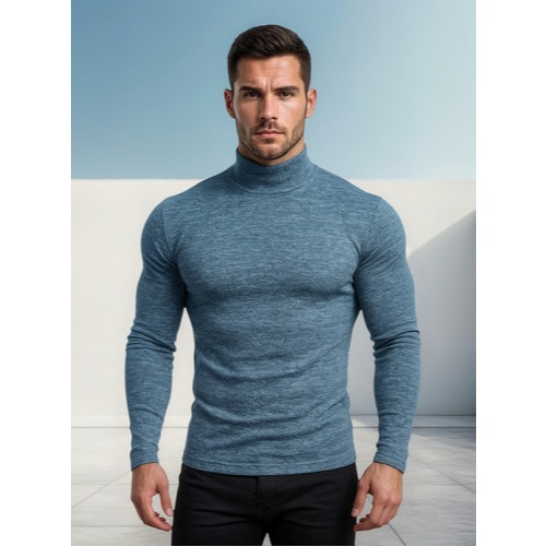 Cacharrel Suéter Gola Alta Blusa Segunda Pele MP1095