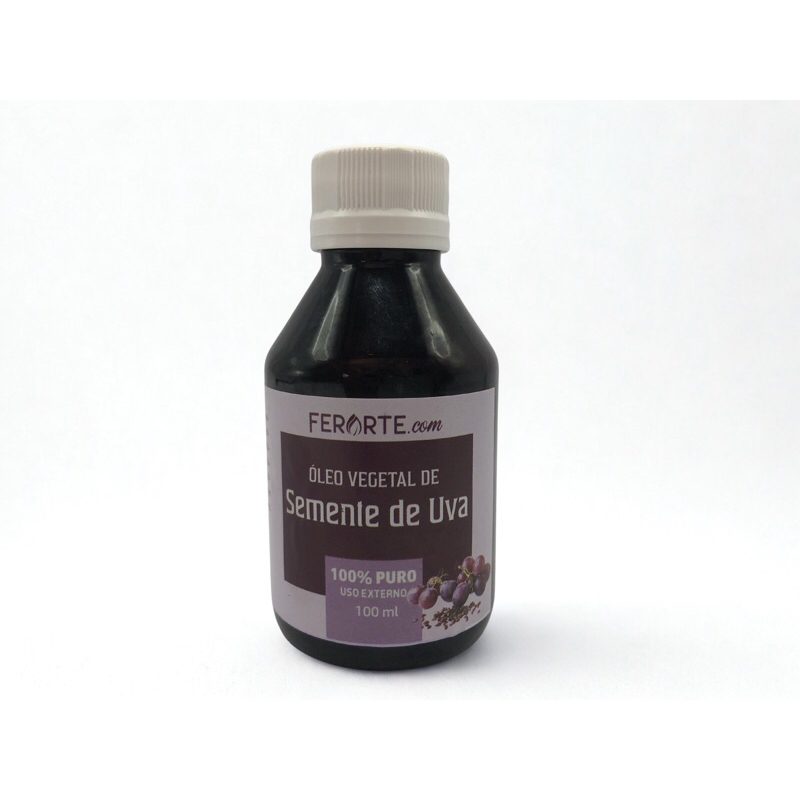 Óleo vegetal de semente de e uva 100% puro extração natural 100ml