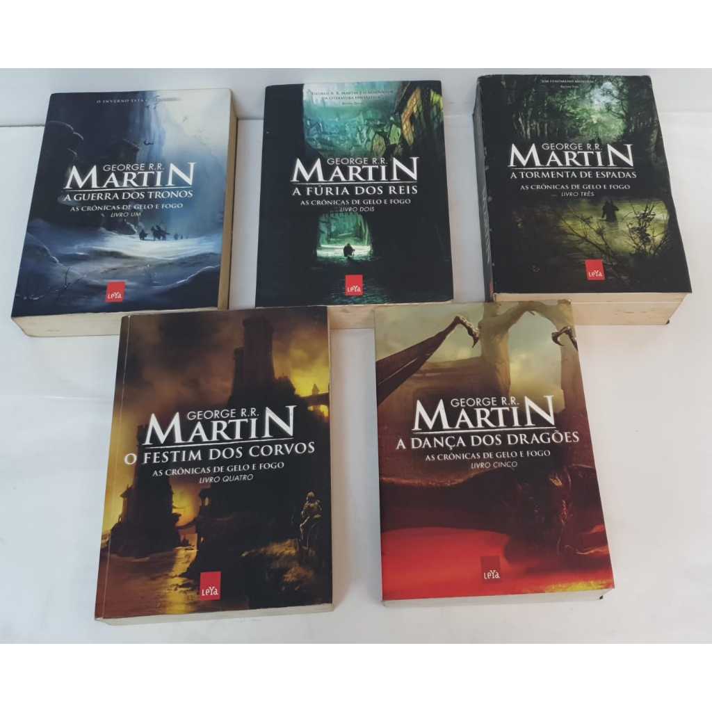 Coleção As Crônicas de Gelo e Fogo (5 livros) - Autor: George R.R. Martin - Editora: LeYa - A140