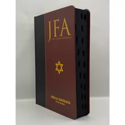 Bíblia Sagrada Tamanho Grande Com Harpa Palavras de Jesus em vermelho JFA Marrom