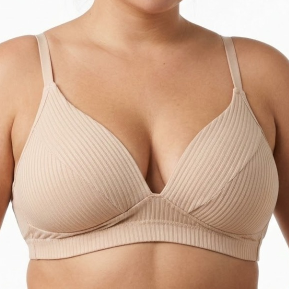 Sutiã de Bojo Canelado Alças Finas Soft Top Fitness Confortável Microfibra Não Amassa Sem Aro Barato