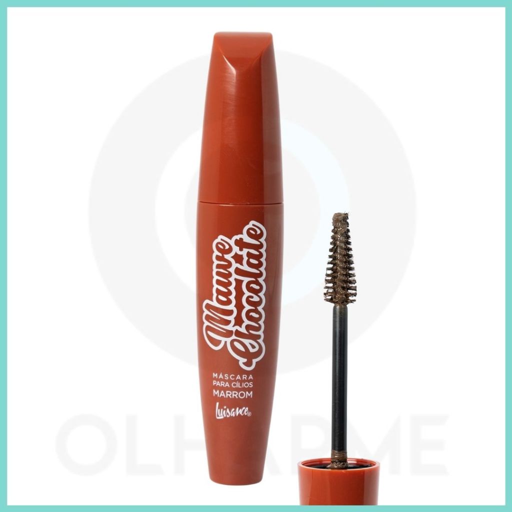 Máscara de Cílios Marrom Luisance Mauve Chocolate Volume Definição Alongadora Efeito Natural