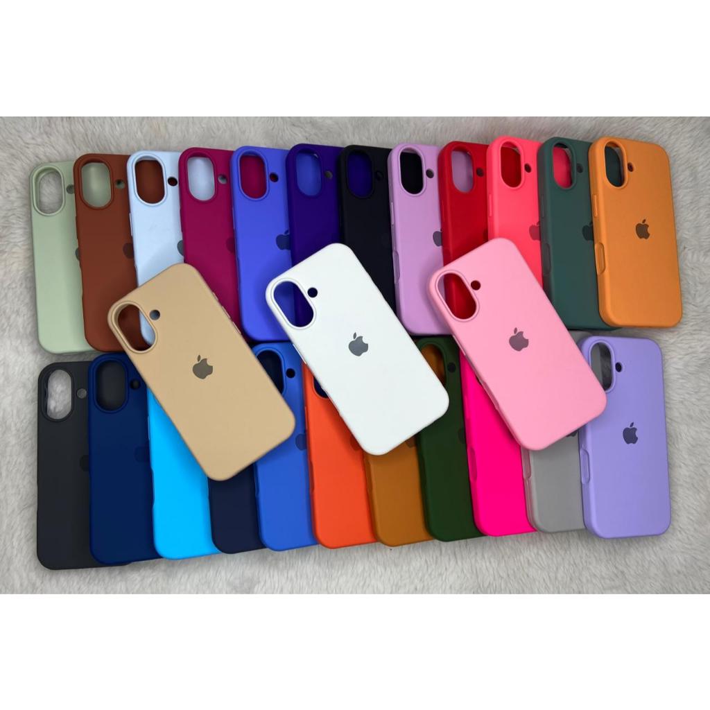CAPA CAPINHA CASE PARA IPHONE 17  A SILICONE INTERIOR AVELUDADA COM CÂMERA ABERTA em Oferta na Shopee