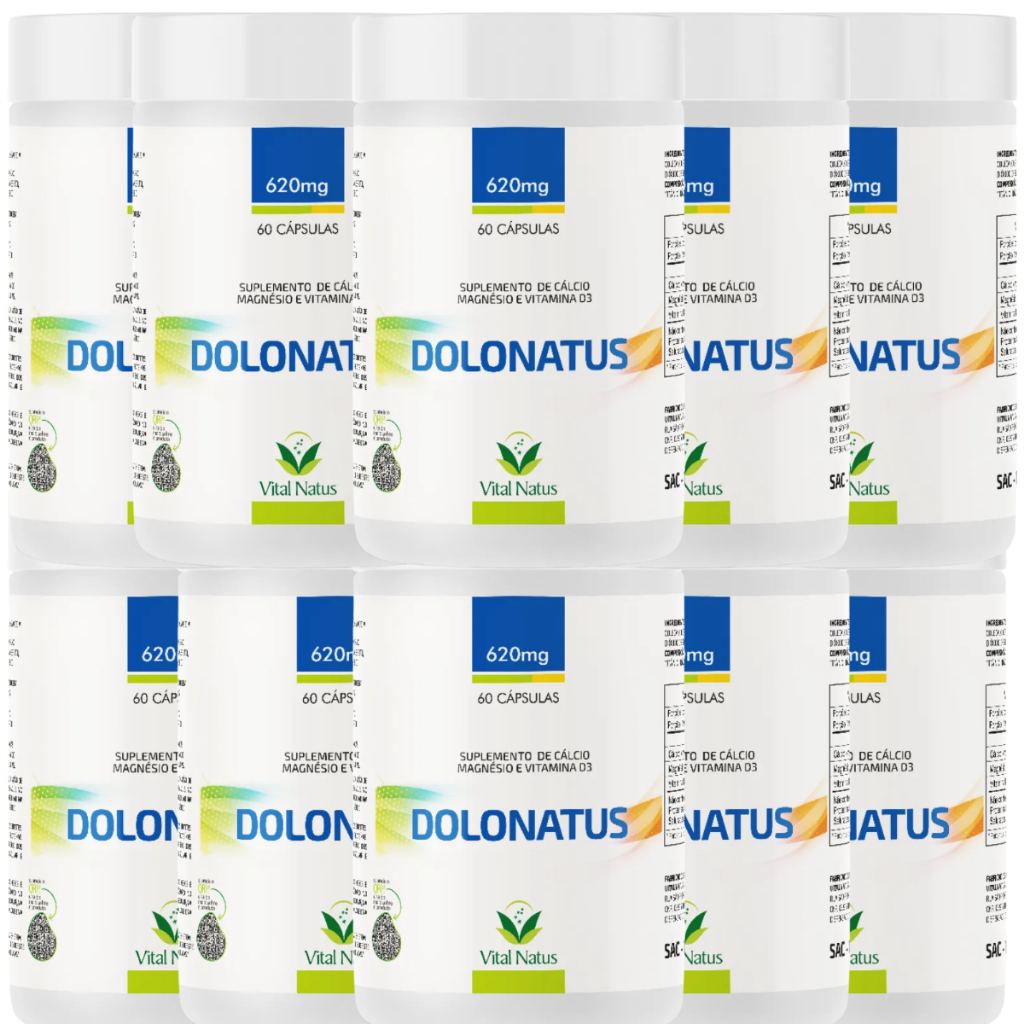 Mega Kit 10 Dolonatus Vital Natus | 600 Cápsulas | Cálcio Magnésio Vitamina D