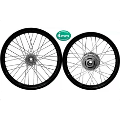 Roda Par Aro Preto Jante Xtz 125 Montada E Alinhada Raio 4mm
