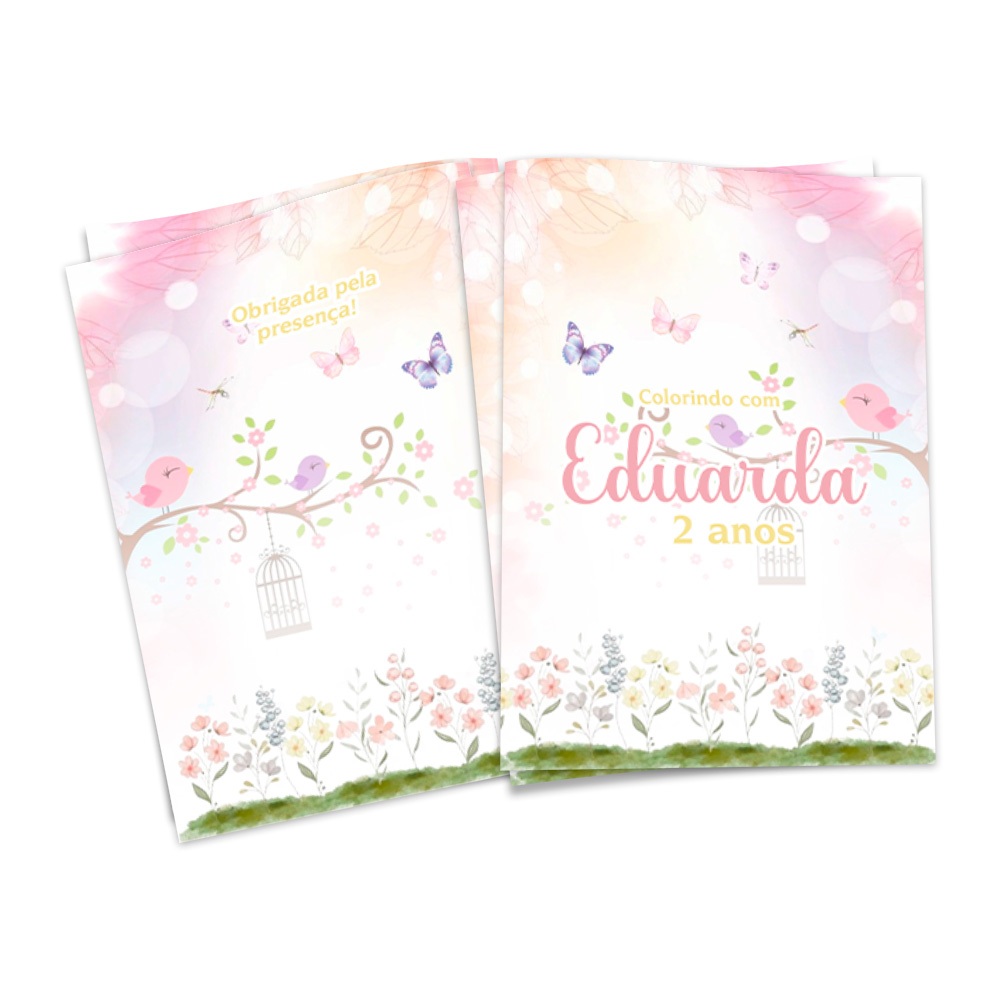 Mini Livro de Colorir - Jardim Encantado Tamanho 14x10cm - Leia toda descriação! em Oferta na Shopee