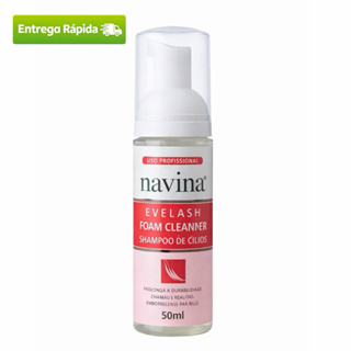 Espuma de Limpeza Navina 50ml - Limpeza Suave e Refrescante para Cílios e Extensões em Oferta na Shopee