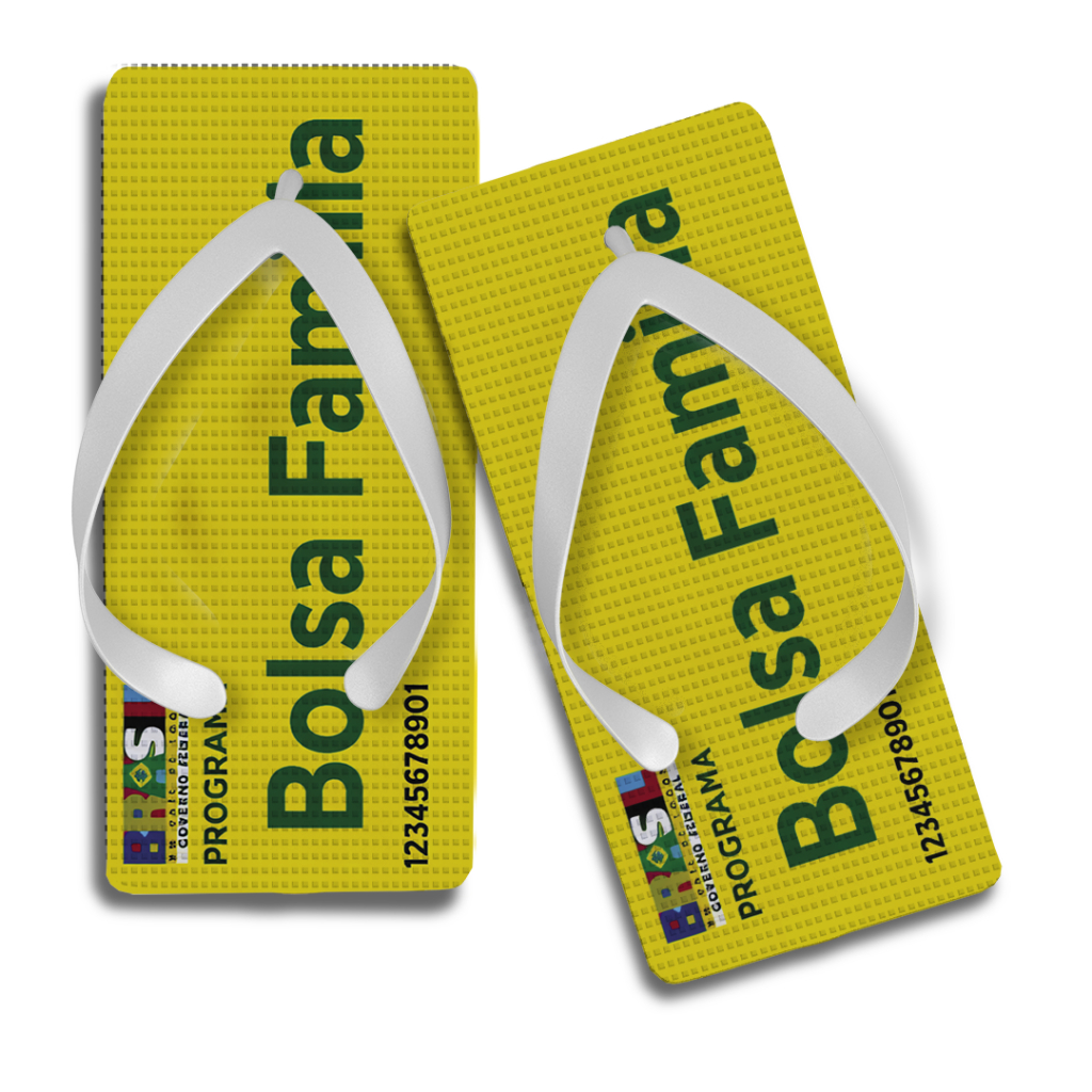 Chinelo Quadrado Bolsa Família Amarelo MEME
