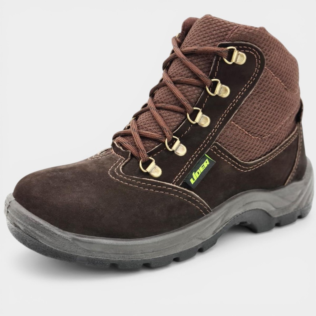 Bota De Segurança Biqueira de PVC Cartom CA40102 Couro Nobuck Proteção - Marrom