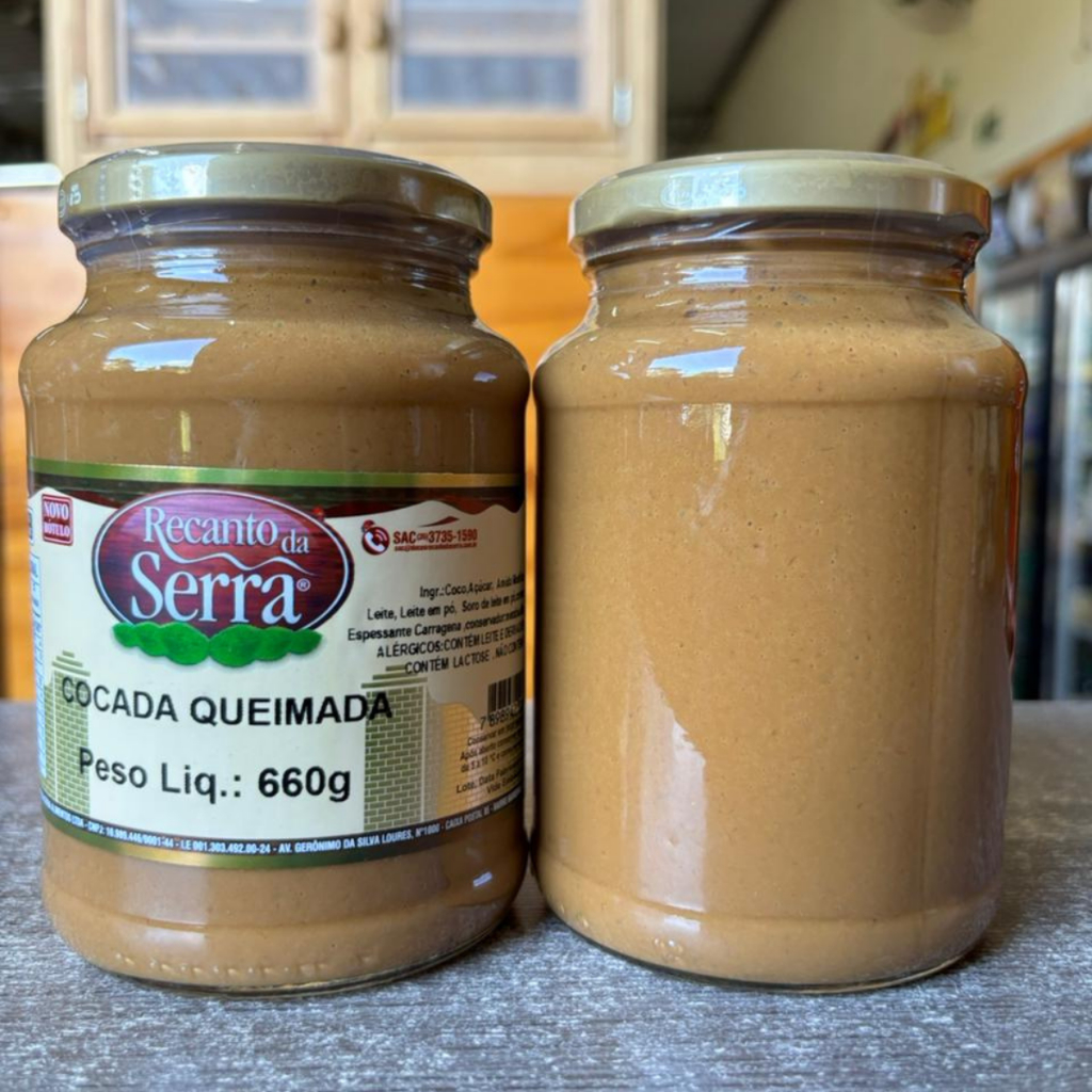 Cocada Queimada Doce Recanto da Serra 660g de Minas Uai Sabores