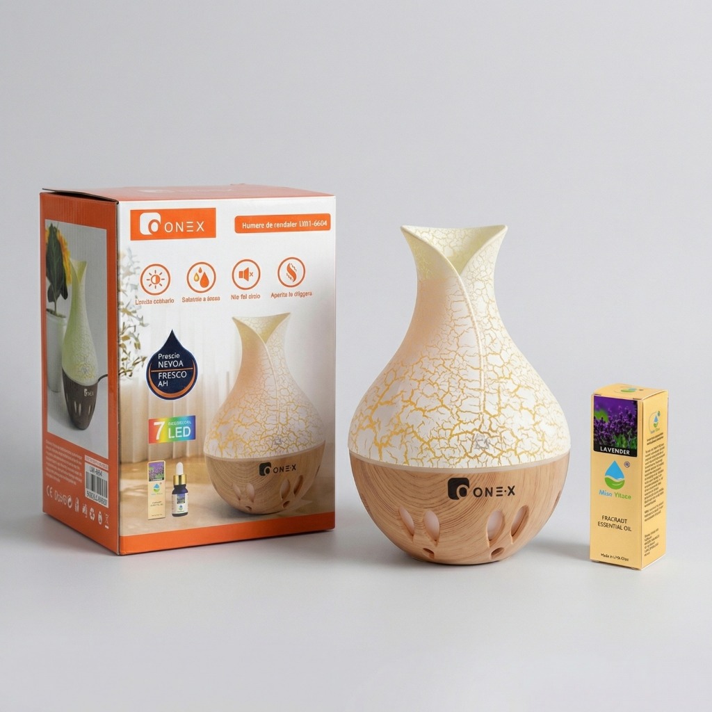 UMIDIFICADOR DE AMBIENTE COM ÓLEO ESSENCIAL DE  AROMATERAPIA
