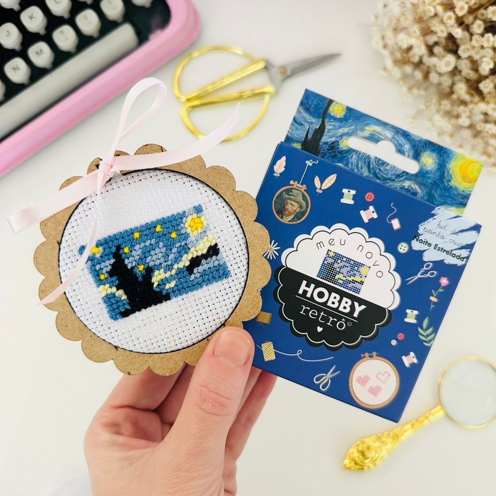 Kit de Ponto Cruz Meu Novo Hobby Retro - Kit Costura Moderna Buendia em Oferta na Shopee