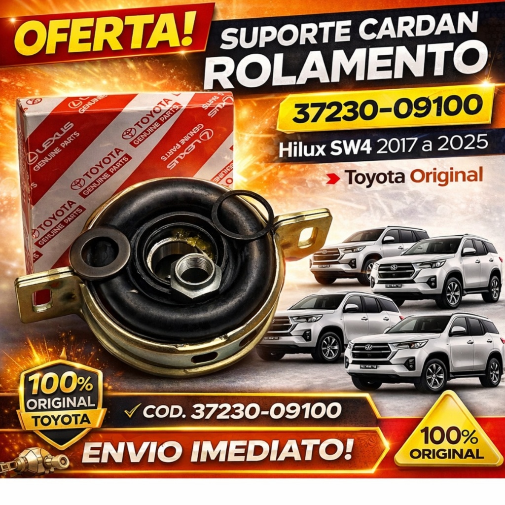 Mancal Rolamento Cardan Toyota Hilux 4x4/ 4x2  Motor 3.0 Diesel 2.7 Flex 2017 a 2024 Sw4 2017 a 2024 3723009090