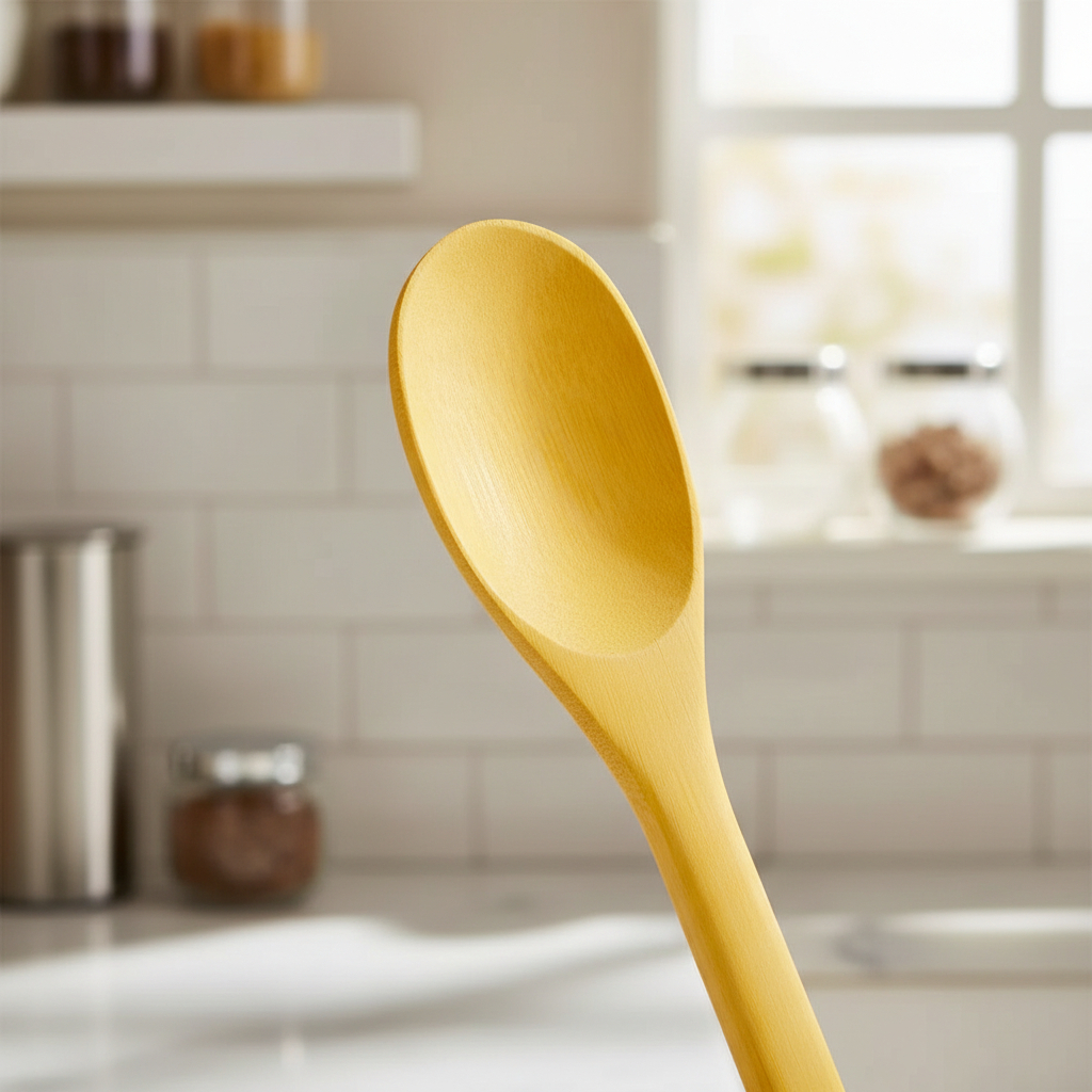 Espátula Tipo Bambu Utensílios de Cozinhar Colheres de Madeira Atacado Duhome 29x6cm Cozinha · foto 2