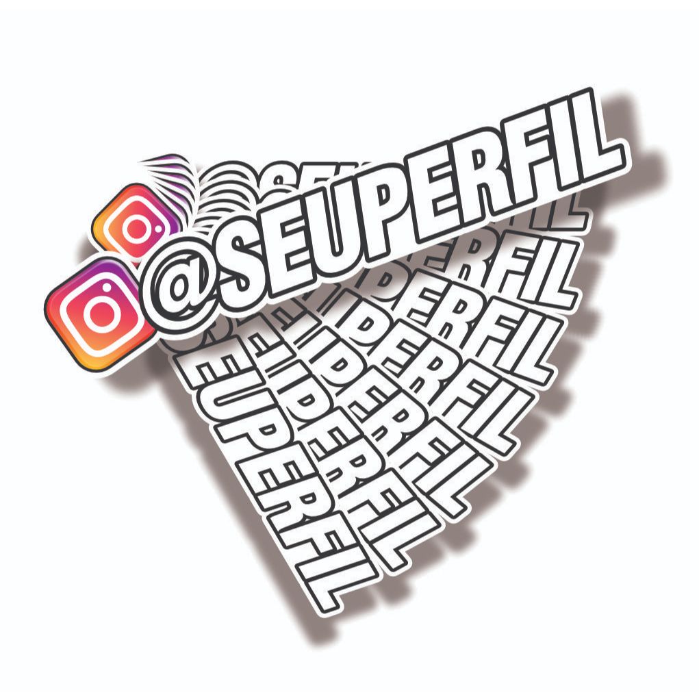 Adesivo personalizado com seu @ Insta Branco e Holográfico em Oferta na Shopee