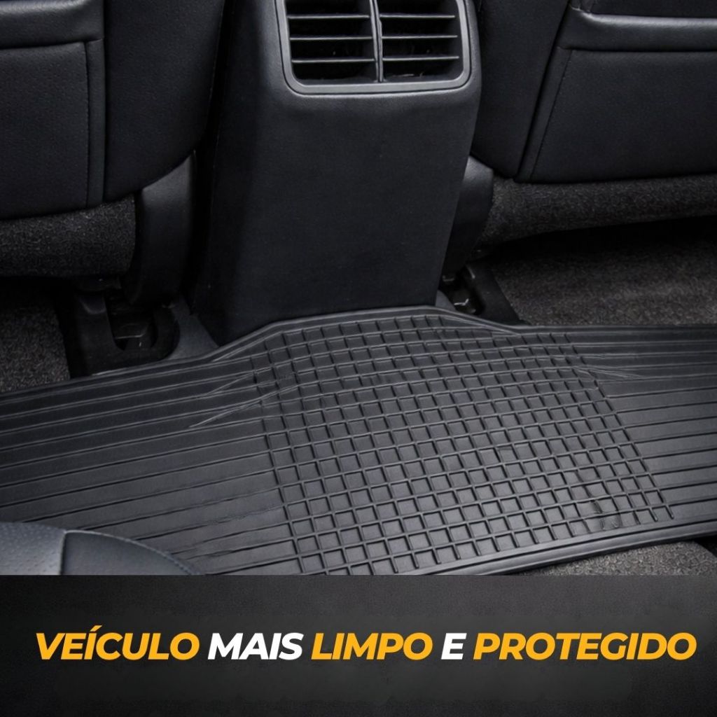 Tapete Traseiro Central Túnel Central Para Carro em Borracha Flexível