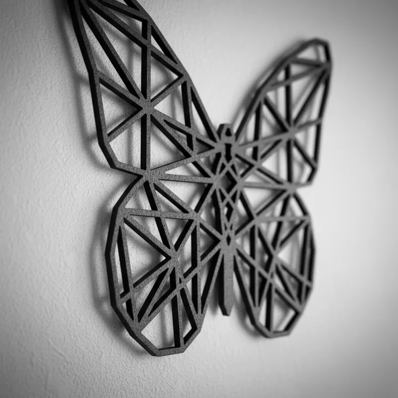 Quadro Decorativo Borboleta Geomética para parede - em MDF 3mm - acompanha dupla face