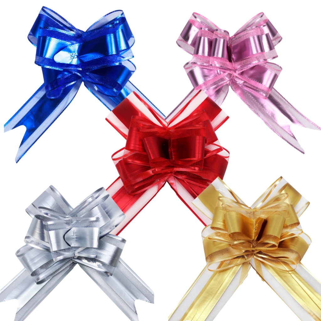 Laço Fácil de Organza com Poliester 50mmx74cm  Pacote com 10 Unidades