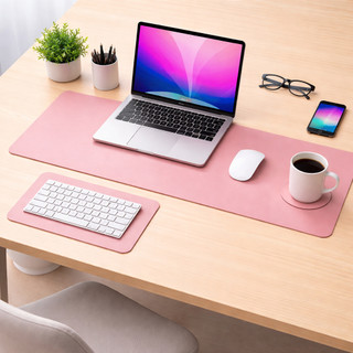 KIT Mouse Pad Desk Pad Couro Antiderrapante Tapete Mesa Gamer Setup Trabalho Estudo Prote…