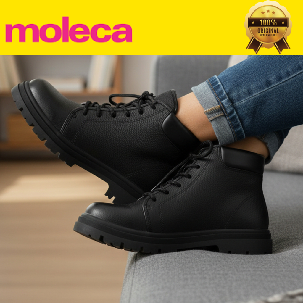 Bota Feminina Moleca Coturno Strech Cano Curto Solado Tratorado Conforto Bico Redondo Salto Baixo 5344202 Original