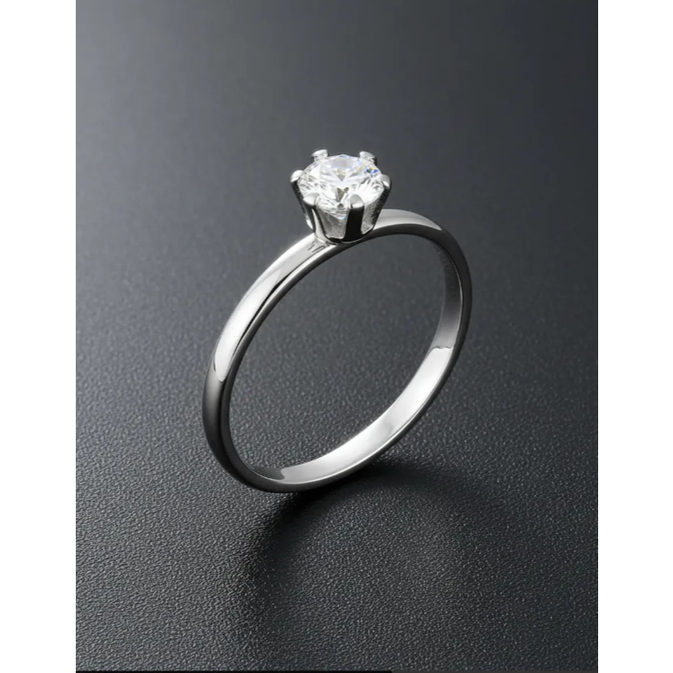 Anel De Aço Inox PRATEADO Solitário Pedra Colorida Pedra Zircônia 4mm Formatura, Debutante em Oferta na Shopee