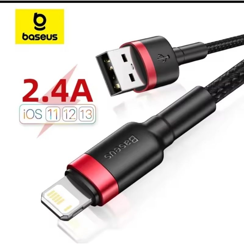 Cabo Baseus USB para Lightning iPhone / USB-C Tipo C Android 1m Preto Carregador Rápido Dados Original Resistente