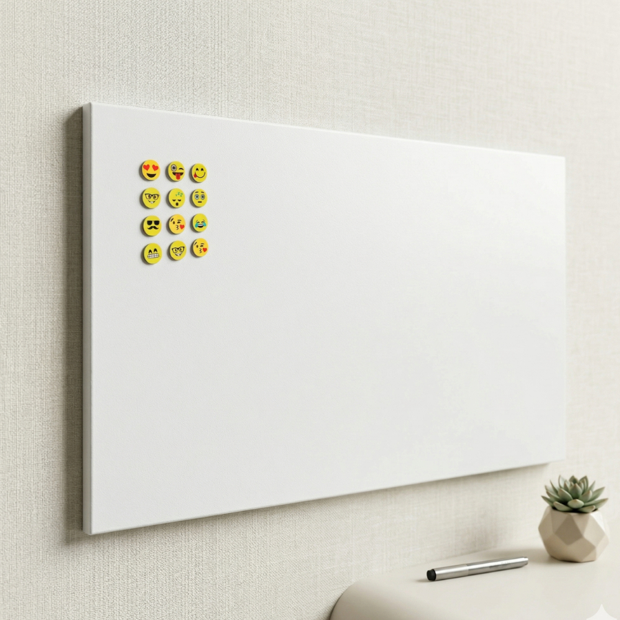 Painel Metálico BRANCO +Medidas  Mural Fotos Quadro Recados Lembrete Notas +12 Imãs Brinde 2025