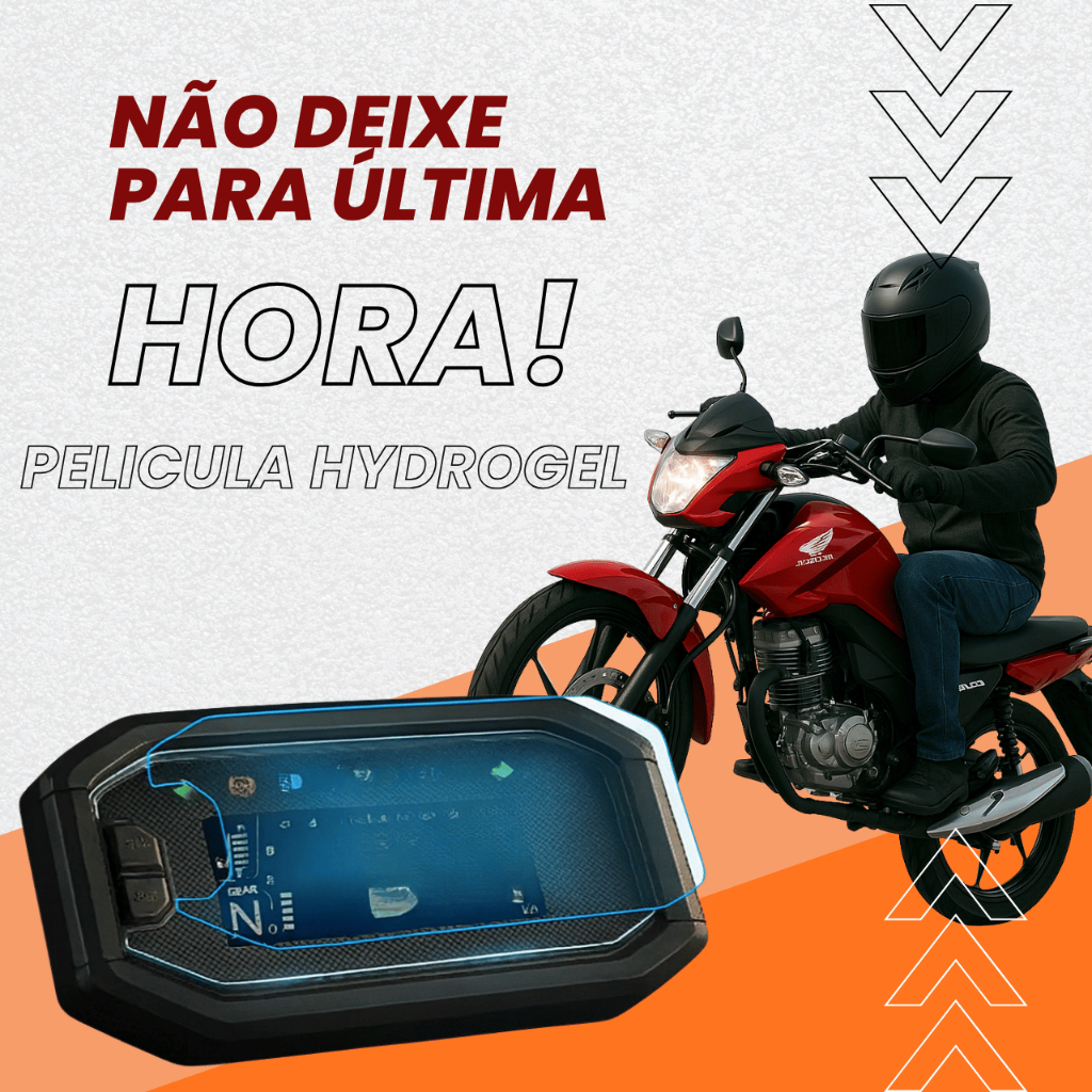 Honda Cg 160 Titan Película  Nxr 160 Bros Hydrogel Painel Velocimetro Fan Start 2025 2026 antirrisco