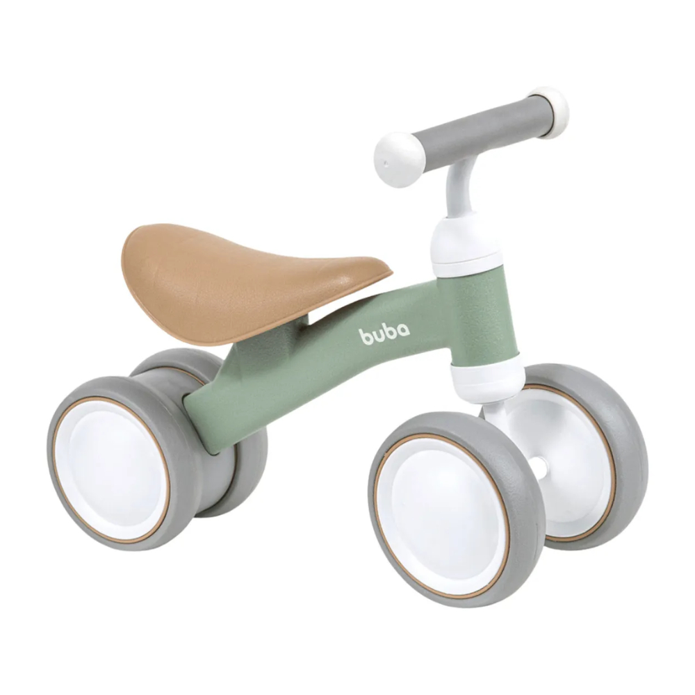 Bicicleta Equilíbrio Infantil Buba Verde Brinquedo Para Bebês , Estimula Coordenação E Equilíbrio