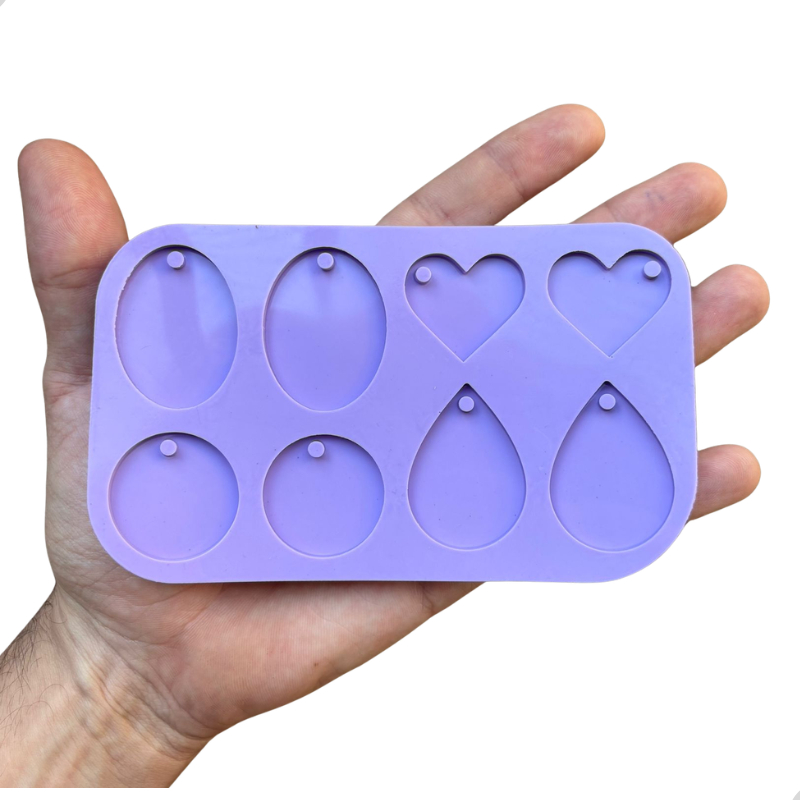 Molde Silicone 8 Pingente Resina 3mm Brinco Acessório A6 em Oferta na Shopee