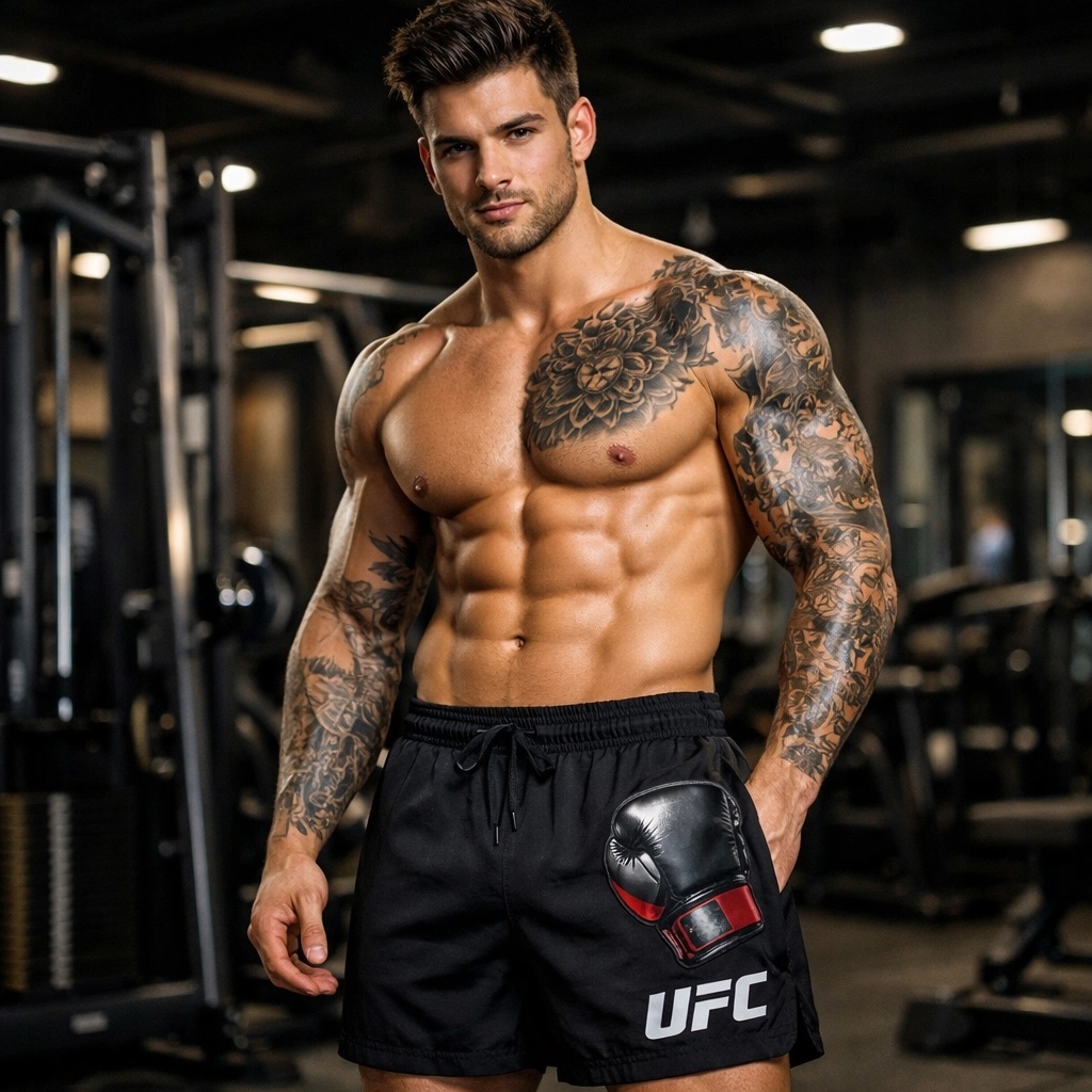Short Bermuda Tactel Com Elástico Seca Rápido Boxe Muay Thai Treino UFC Luta Arte Marcia