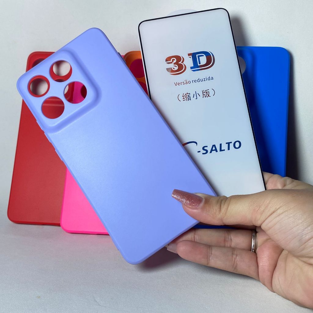 CAPA EDGE 70 + Película 3D Kit Motorola Capinha Case Protetora Celular Silicone