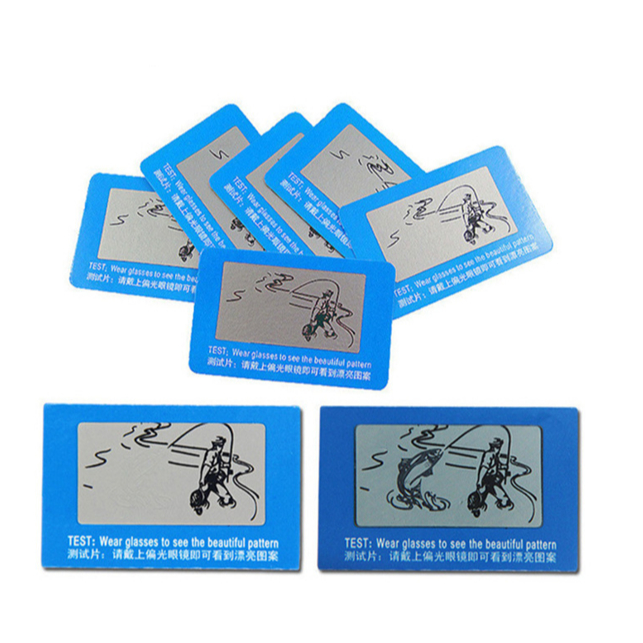 Kit com 1/3/5/10 uns. Cartão Teste Para Determinar Lente De Óculos Polarizado Nova