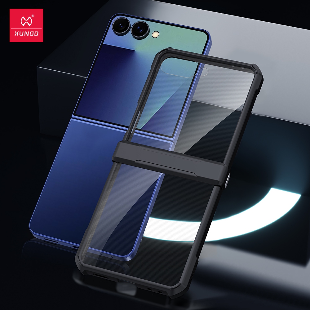 Capa Z FLIP 7,Z FLIP 7 FE,Z Flip 6 ,Z Flip 5 XUNDD Antichoque Traseira Transparente
