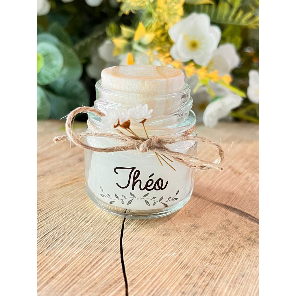 Kit 10 Mini Velas Aromáticas Personalizada no vidro  - lembrancinha Batizado, Casamento, Maternidade e Aniversário