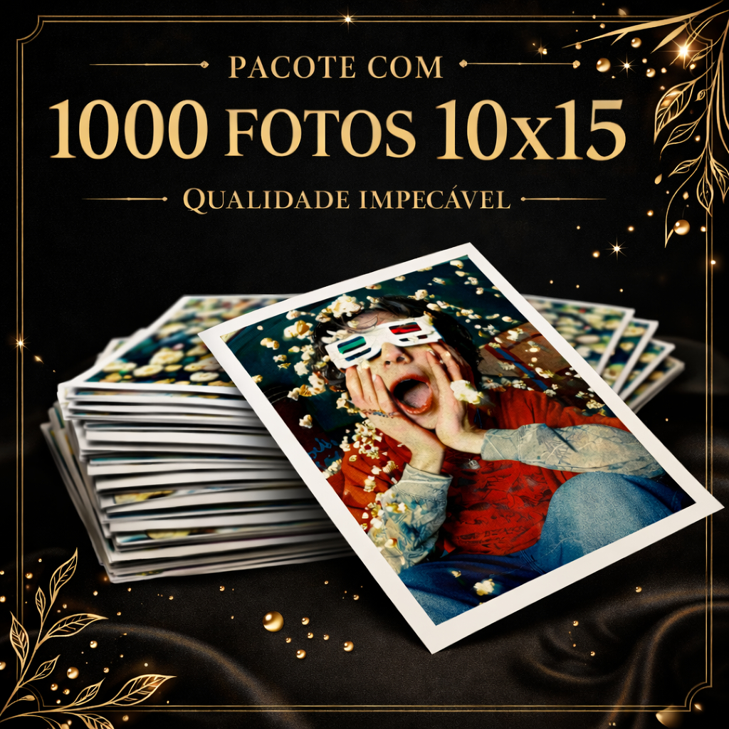 Revelação de Fotos 10x15 cm Qualidade Premium | Fotos p/ Álbum e Porta-Retrato | Cores Vivas + Durabilidade | full hd 4k